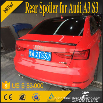 ML Carbon Fiber A3 Rear Spoiler for Audi A3 S3 8V Sedan 2015 2016